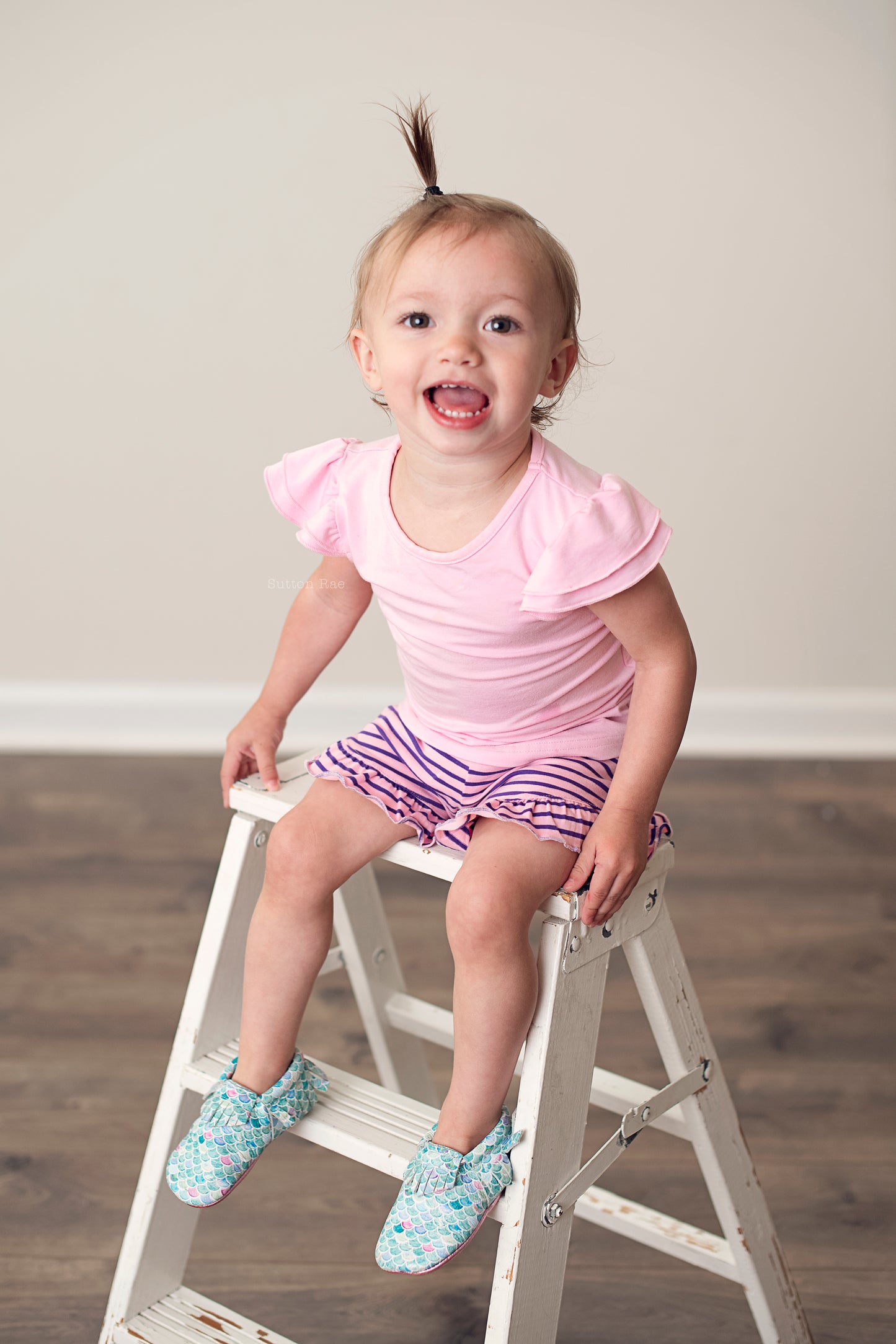 Single-Ruffle Shorties {Pretty in Pink/Purple}