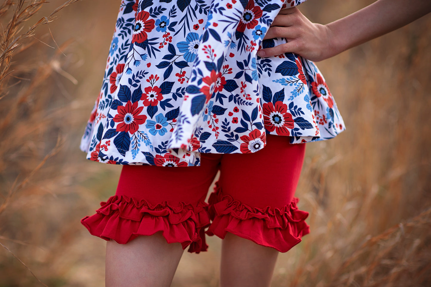 Double-Ruffle Shorties {Ain't no Red'er}