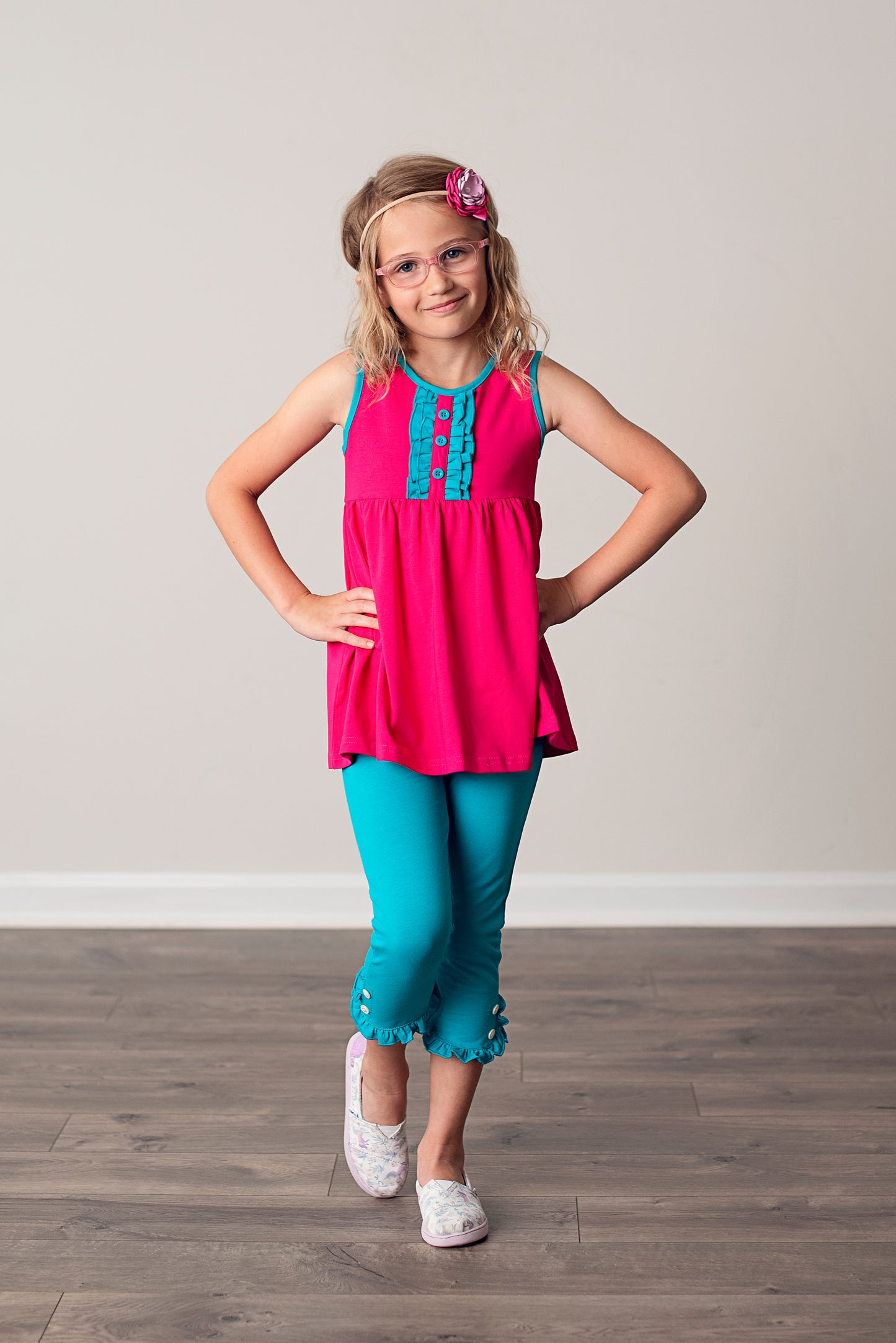 Summer Dreamer Tunic {Turquoise Water-Punk Star Pink}